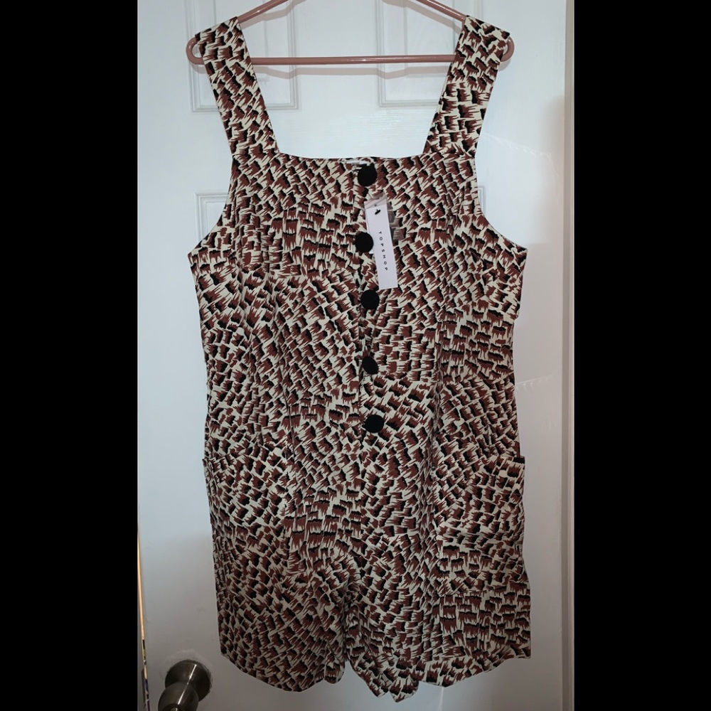 NWT Topshop jumper jumpsuit overall romper trousers pants UK16 US12 new w/ tags - Picture 5 of 7